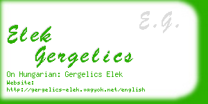 elek gergelics business card